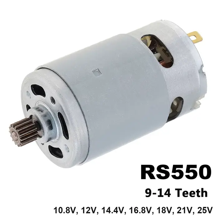 Moteurs RS550 DC 10.8V/12V/14.4V/16.8V/18V/21V/25V, moteur de perceuse avec boîte de vitesses à coup