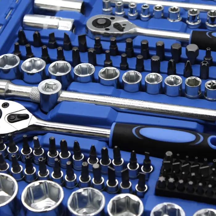 Ensemble d'outils en acier au carbone de 216 pièces, design type valise