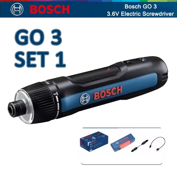 Tournevis sans fil Bosch Go 3, contrôle marche avant/arrière, moteur durable pour des performances c