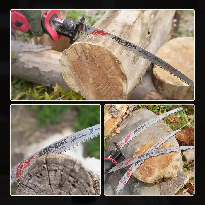 Lames de scie à onglet EZARC Arc Edge pour l'élagage du bois