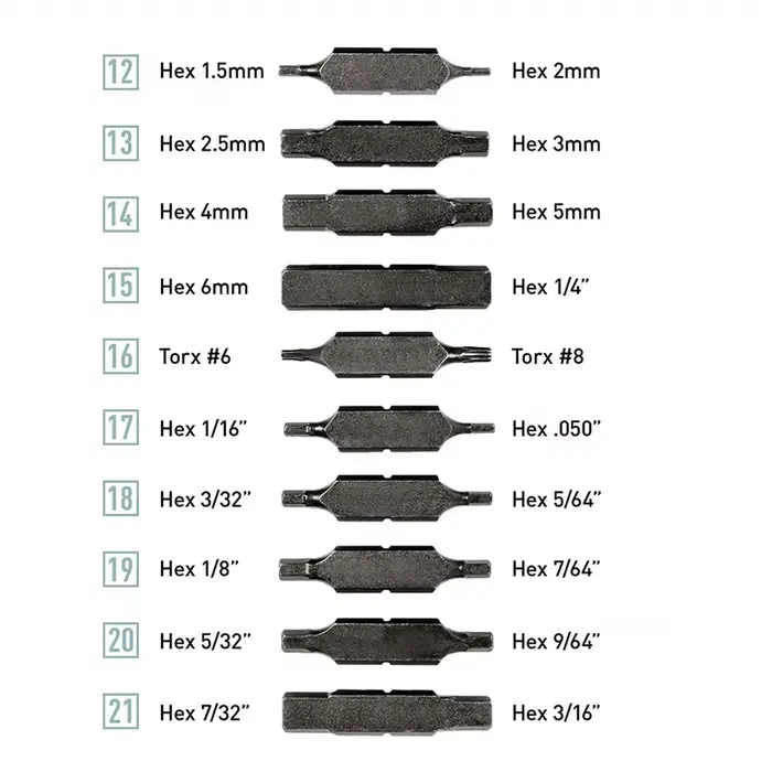 LEATHERMAN-Kit d'embouts de tournevis à double extrémité, un jeu, multi-outils, 11/21, 931014, 10, 931027/931028
