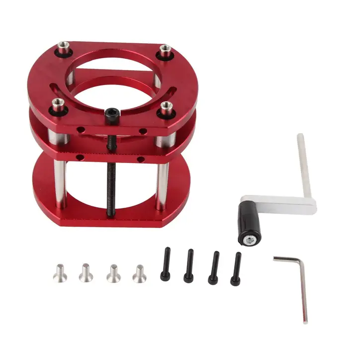 Base de levage de routeur en alliage d'aluminium et acier inoxydable, serrage à 4 mâchoires, système