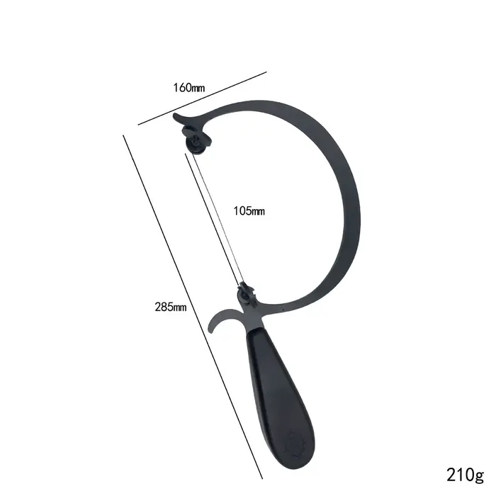 Cadre de scie à chantourner incurvé pour bijoutier, poignée noire, travail du calcul, outils d'artis