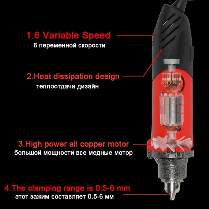 TUNGFcorde L perceuse Dremel