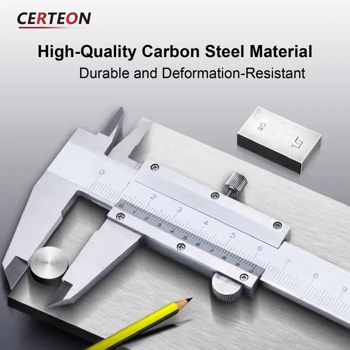 Pied à Coulisse Vernier 0-300mm Précision 0.02mm Acier Carbone Outil de Mesure Manuel Qualité Industrielle Calibre