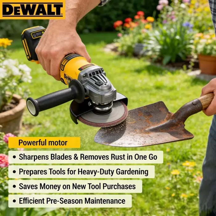 Meuleuse sans fil DEWALT DCG414 (125 mm) : Outil multifonction pour la découpe et le polissage intensifs