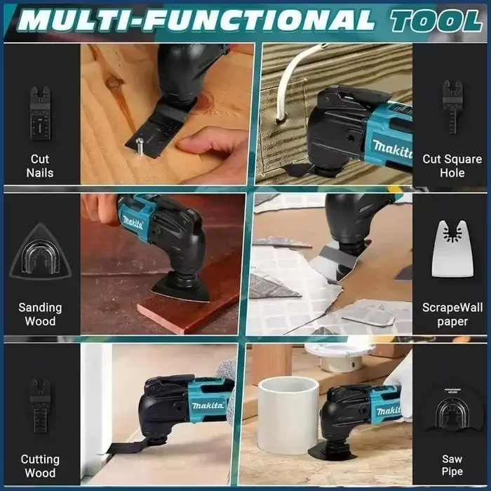Outil multifonctionnel oscillant sans fil Makita 18V DTM51 à dégagement rapide