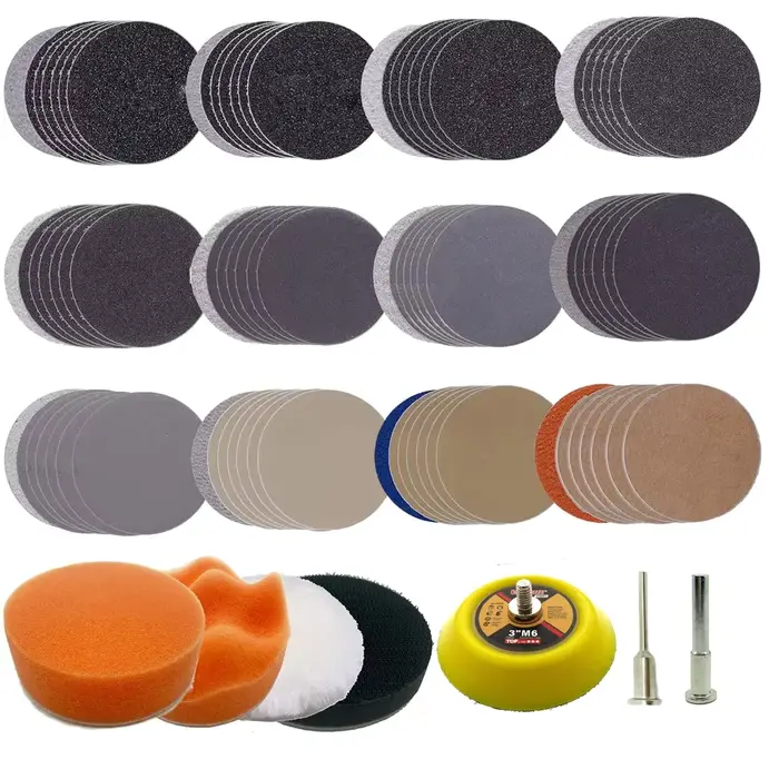 Kit de papier de verre de 3 pouces