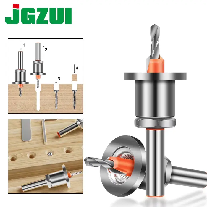 Fraise réglable à tige de 8mm 10mm, routeur pour le travail du bois, limiteur de noyau, forets en al