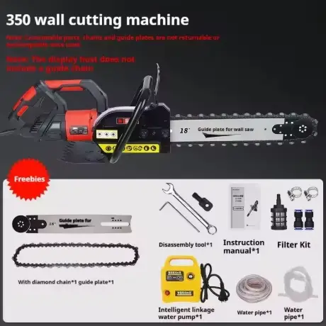 Coupe-mur électrique en béton 5000W haute puissance, machine de découpe à chaîne, outil multifonctio