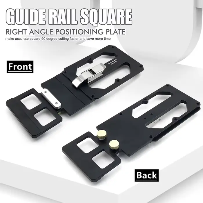 Rail de guidage pour le travail du bois, plaque de positionnement carrée à Angle droit de 90 degrés, Compatible avec le Rail de scie sur rail Festool/Makita/Milwaukee