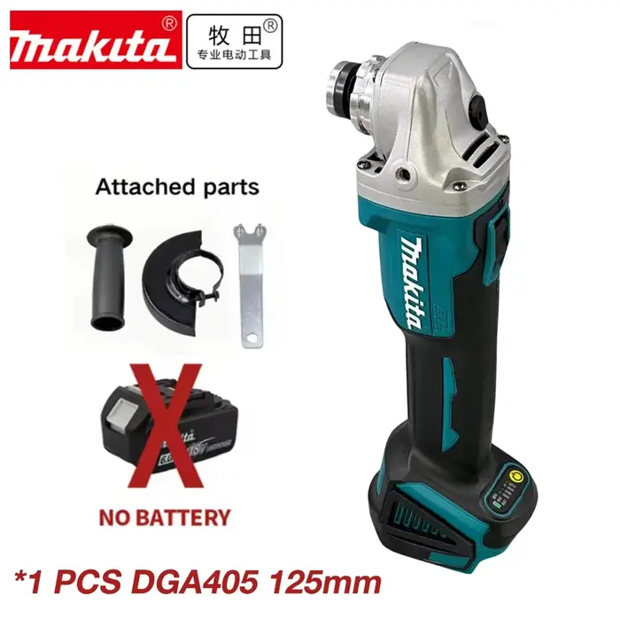 Meuleuse d'angle Makita DGA404 125 mm 2026 résistante à la poussière et à l'eau pour la découpe du m
