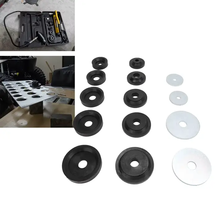 Ensemble d'outils de matrice de fossettes en tôle, en acier au carbone, à trous évasés, disques de s