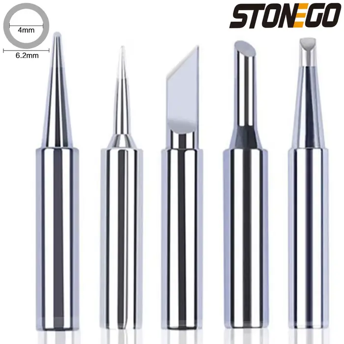 STONEGO 5 pièces/10 pièces pointes de fer à souder ensemble de têtes de fer à souder bricolage fer à