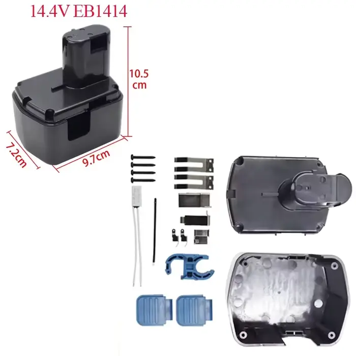 Boîtier plastique de batterie NI-laissée NI-CD pour uration 7.2V EB712S 9.6V EB9S 12V EB1212S 14.4V EB1414S Perceuse pour outil électrique EB1230HL