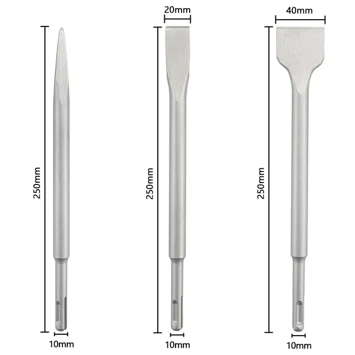 Jeu de ciseaux de 250 mm avec queue SDS Plus pour marteau perforateur électrique