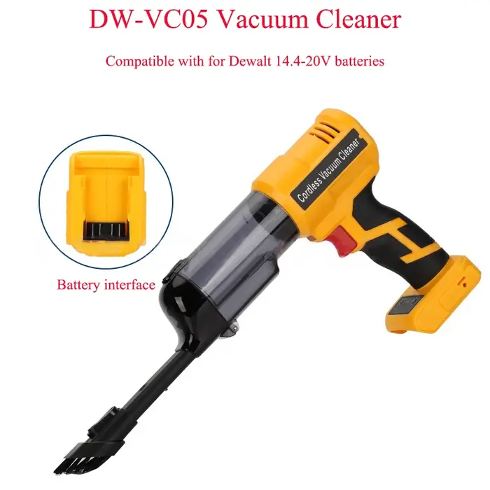 Aspirateur à moteur sans balais Portable VC05 pour batterie Li-ion Makita/DeWalt/Milwaukee/Bosch/Ryobi 18/20V avec réglage de la vitesse