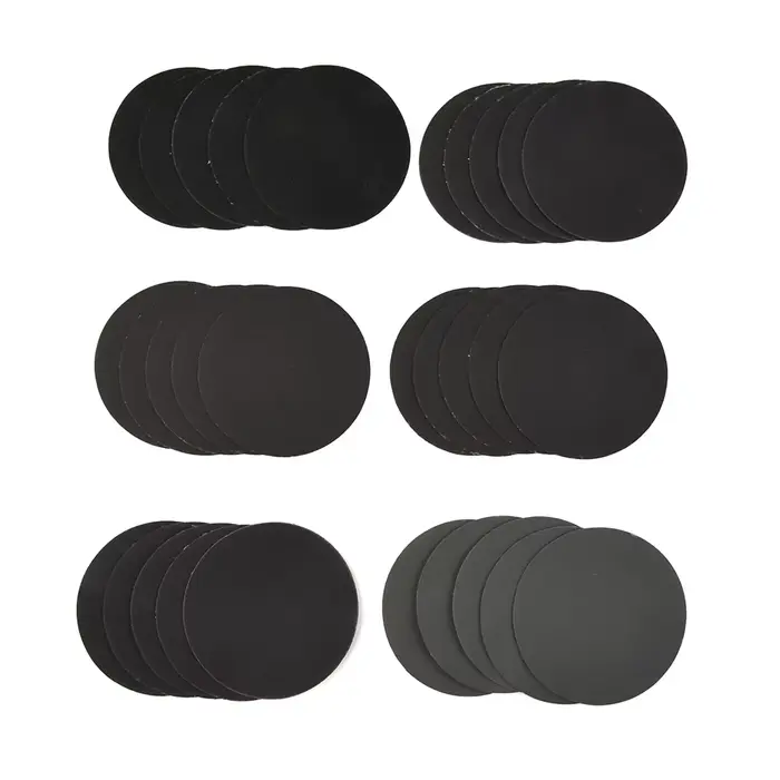 30 pièces 3 pouces 75mm disques abrasifs papier de verre humide/sec 320