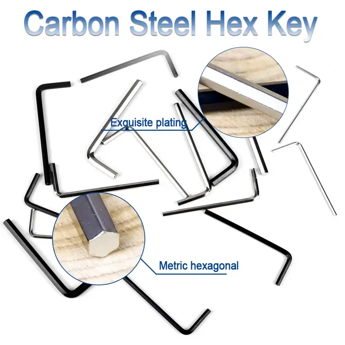 NINDEJIN – clé allen hexagonale en forme de L, 2 à 20 pièces, en acier au carbone, 0.9mm, 1.5mm, 2mm