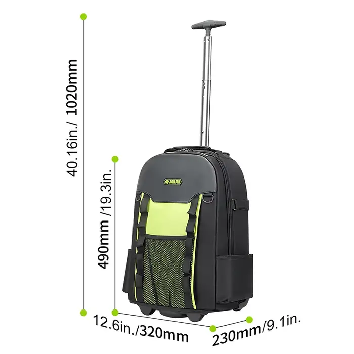 Sac à outils sur roulettes, sac à dos à outils pour hommes, sacs à outils de grande capacité