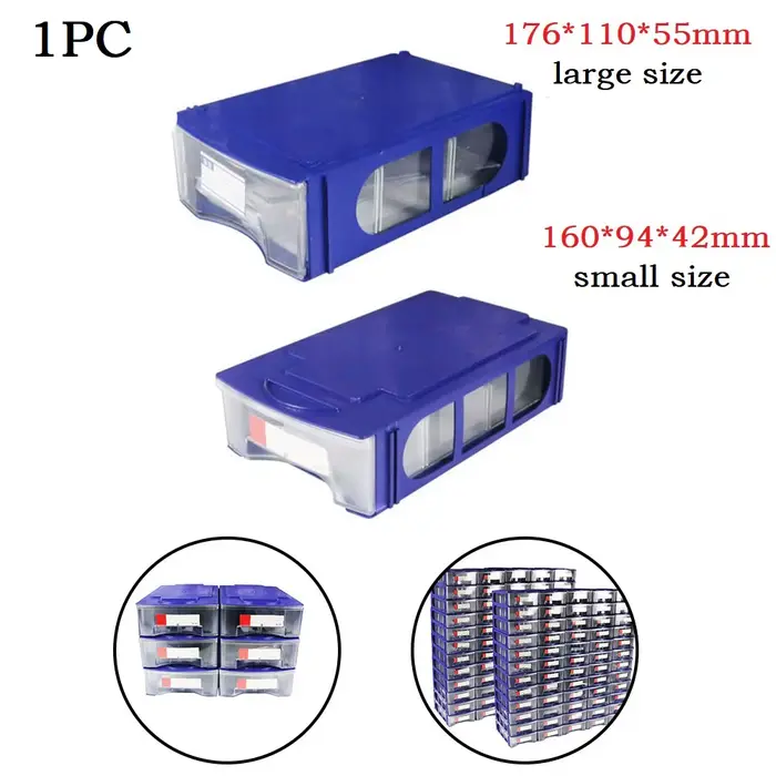 Boîtes de rangement de pièces de quincaillerie en plastique empilables