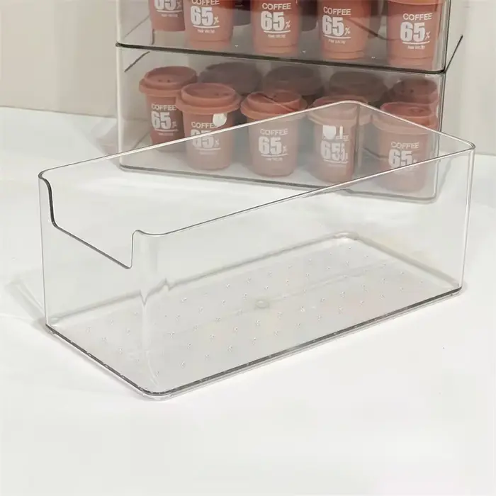 Boîte de rangement transparente multifonctionnelle-bureau de bureau Durable