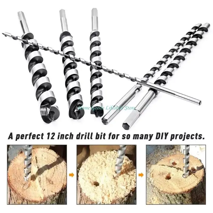 E74E 6 pièces forets à tige hexagonale pour le bois dur charpente métallique le travail professionnel