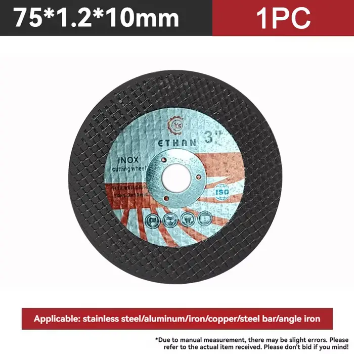 Mini disques de meulage 3 pouces 75 mm, disques de coupe métalliques, double filet renforcé en fibre