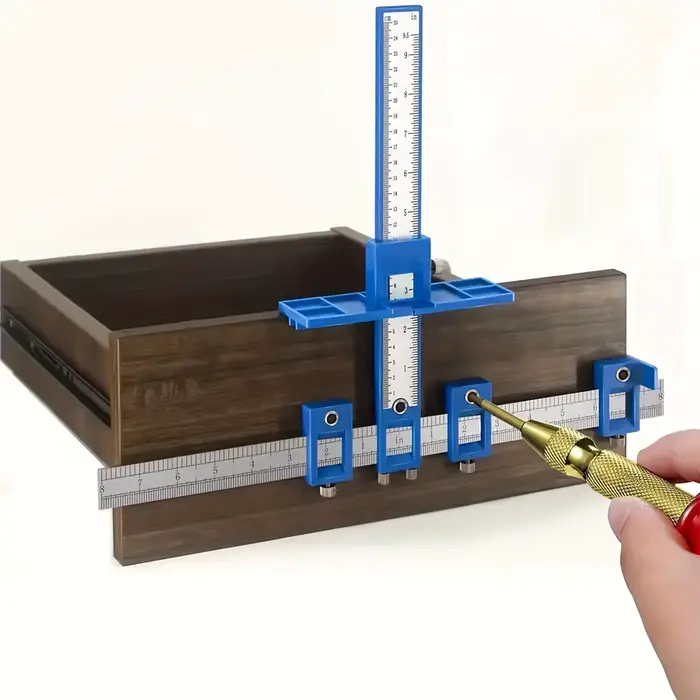 Outil de gabarit de quincaillerie d'armoire réglable – Alignement et positionnement pour une perçage