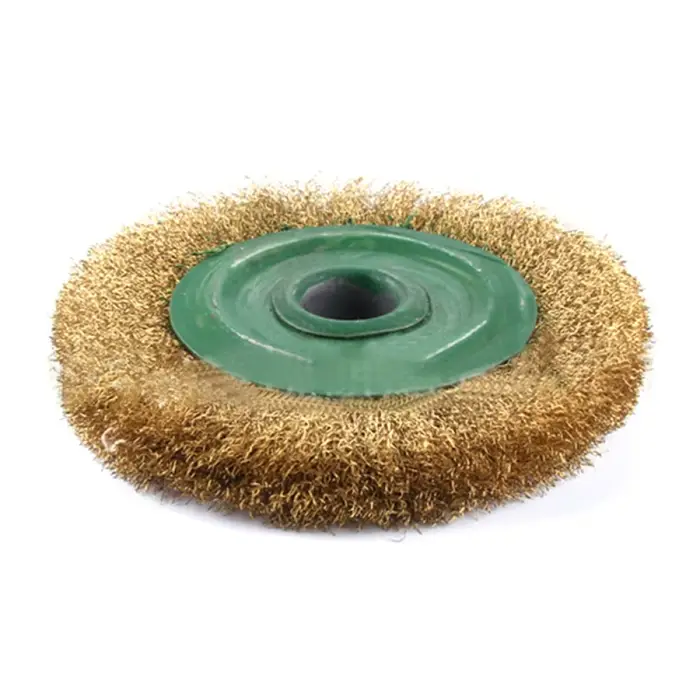Roue de brosse métallique ronde en laiton durable