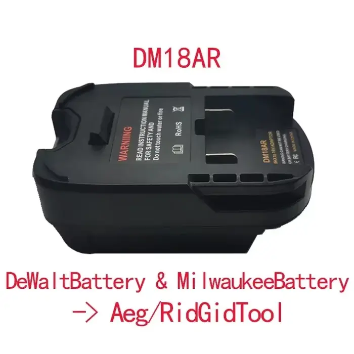 Adaptateur de batterie DM18AR pour Dewalt pour Milwaukee