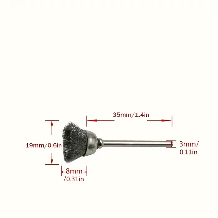 Mini perceuse à brosse métallique en acier