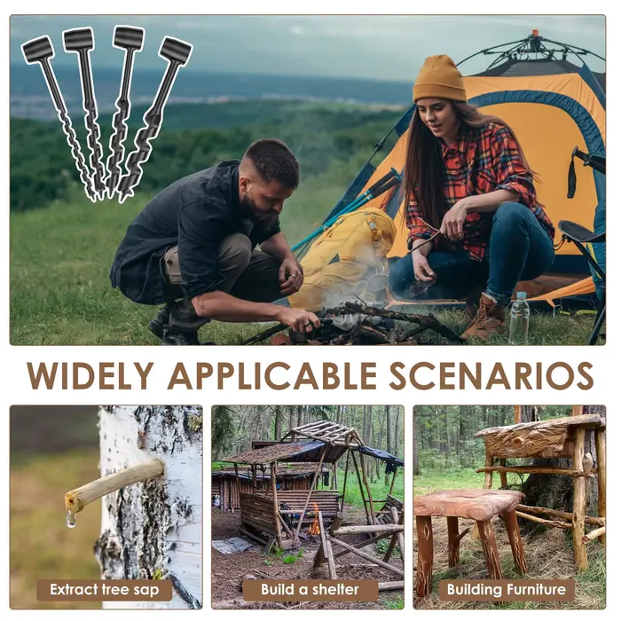 Perceuse à bois multifonctionnelle Bushcraft pour la survie en plein air