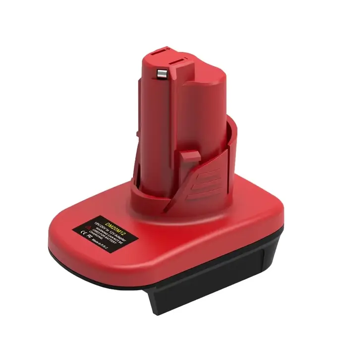 Adaptateur DM12M12 pour outils électriques Milwaukee 12V, convertit pour Batteries DeWalt Milwaukee