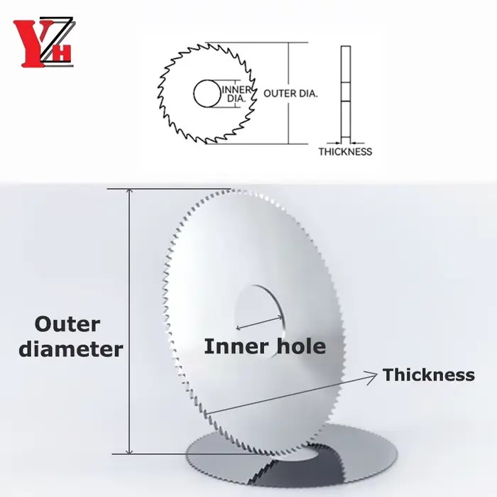 YZH lame de scie circulaire fraisage outil de coupe CNC diamètre 40 50 60 63 70 75 80 90 100 110 125mm pour l'acier métallique