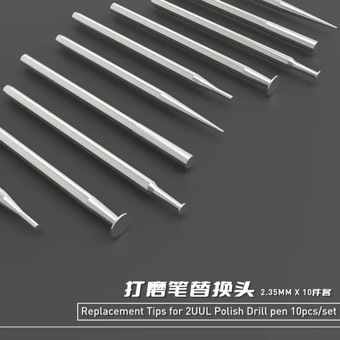 2UUL conseils de remplacement pour stylo de forage de polissage 10 pièces/ensemble 2.35mm