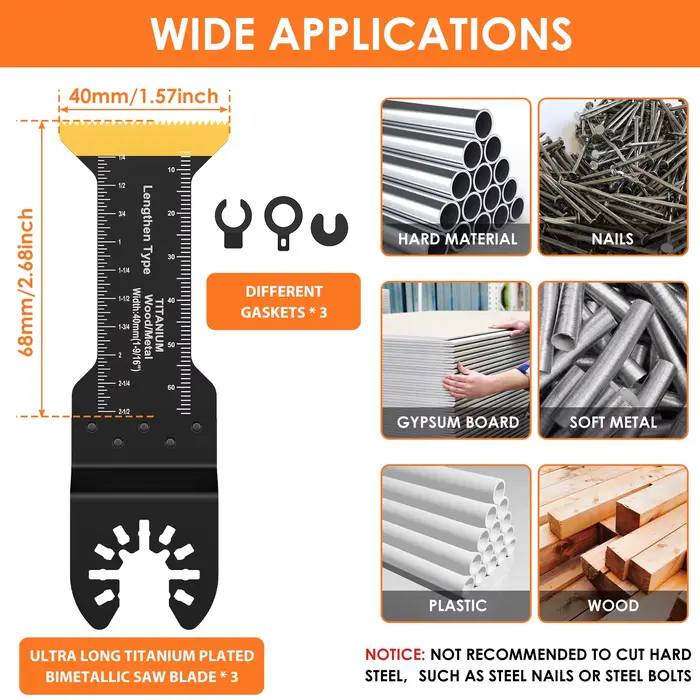 Lames de scie oscillantes japonaises lames multi-outils en acier à haute teneur en carbone outil osc