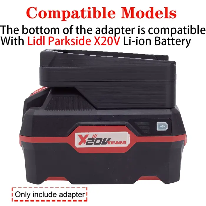 Adaptateur de batterie pour outil Bosch 18V PBA Li-ion vers Lidl Parkside X20V
