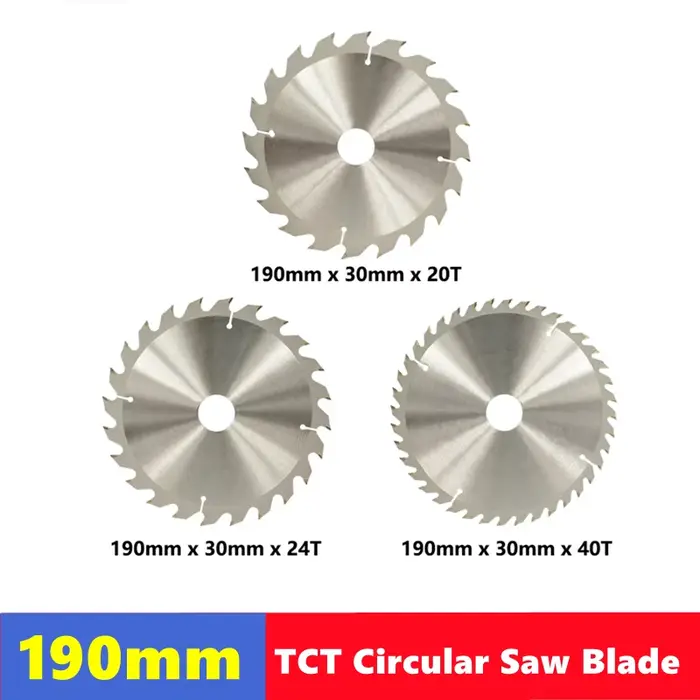 1 pièces lame de scie circulaire 190mm x 30x20T/24T40T