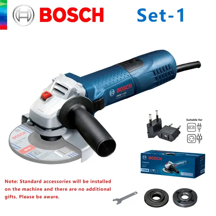 Original Bosch GWS 7-100 meuleuse d'angle filaire 220V polissage Machine de découpe 100mm disques électrique