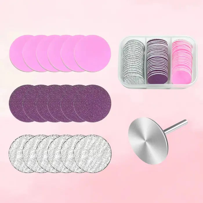 Disque de ponçage de 25 mm avec embout de perceuse à ongles en métal # 80 # 120 #
