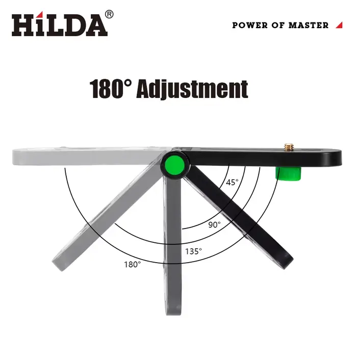 HILDA Mini support mural de niveau laser réglable 180 °   Support mural pour niveaux Laser à filetag