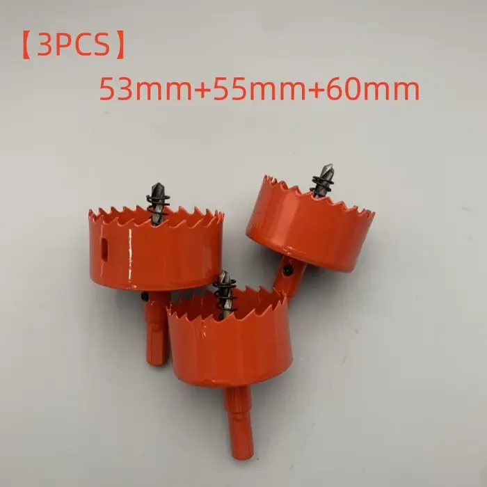 M42 140/160mm scie cloche bimétallique Hss foret 53 + 55 + 60mm ensemble/convient pour métal fer aluminium acier inoxydable plastique bricolage outils de coupe du bois