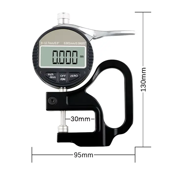 Jauge d'épaisseur électronique 0.01/0.001mm, micromètre numérique 12.7mm, testeur d'épaisseur, sorti