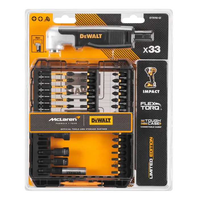 DEWALT DT70782 MCLAREN Ensemble de 33 embouts pour outils à percussion
