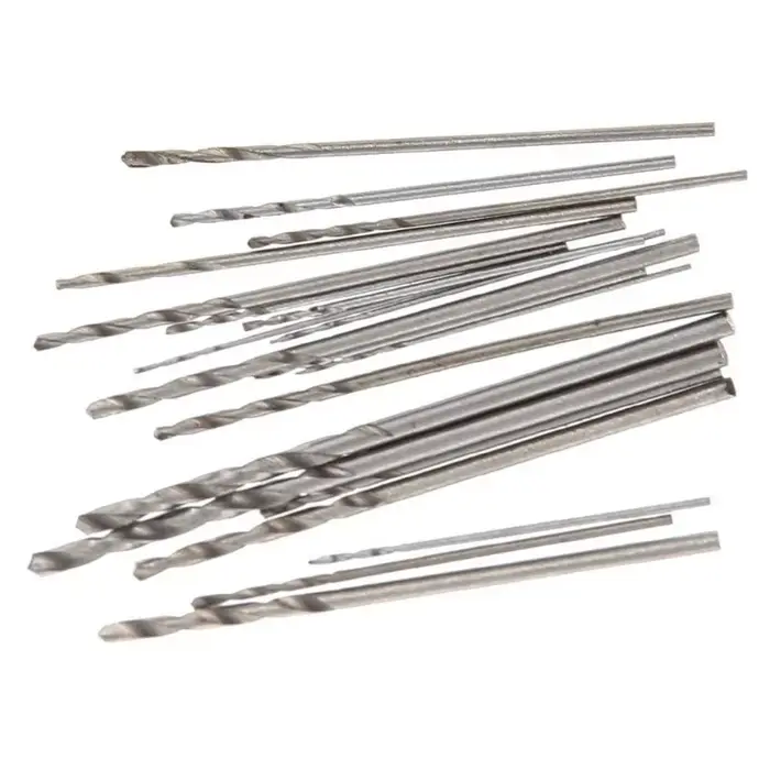 20 pièces 0.3mm-1.6mm HSS foret hélicoïdal Mini perceuse à main perforateur Micro jeu
