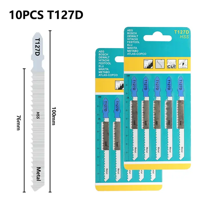 XUCHUAN Lame De Scie Sauteuse 5/10PCS T101BR Jigsaw Lames Ensemble T Tige Bois Assortiment