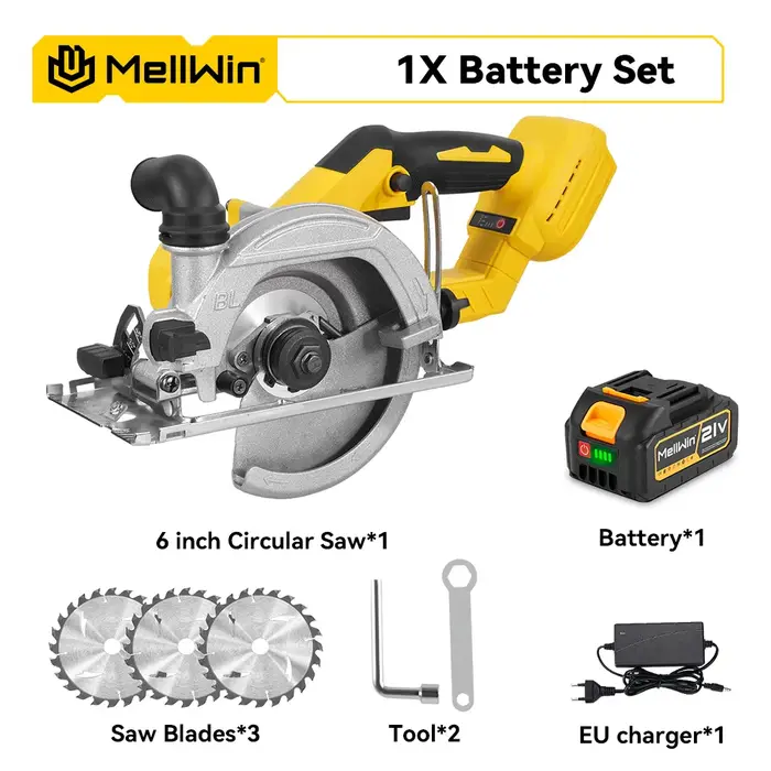 MELLWIN scie circulaire électrique sans brosse de 6 pouces 150MM
