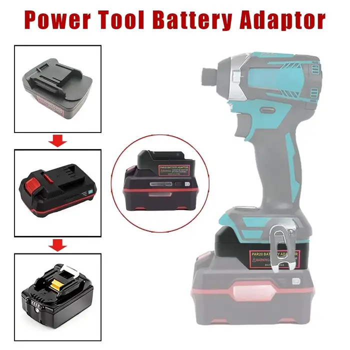 Convertisseur adaptateur de batterie pour Batteries au Lithium Parkside 20V pour outils électriques Dewalt/Makita/Milwaukee/Bosch 18/20V