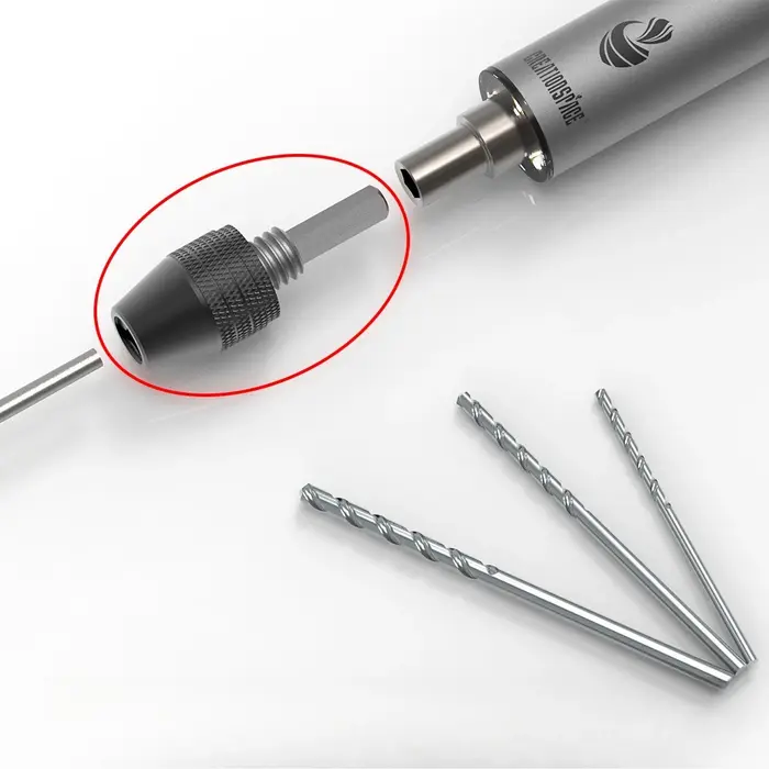 1.5-2.5mm changement rapide poignée hexagonale trois mâchoires auto centrage foret hélicoïdal mandrin 6.35mm meuleuse électrique perceuse mandrin outil